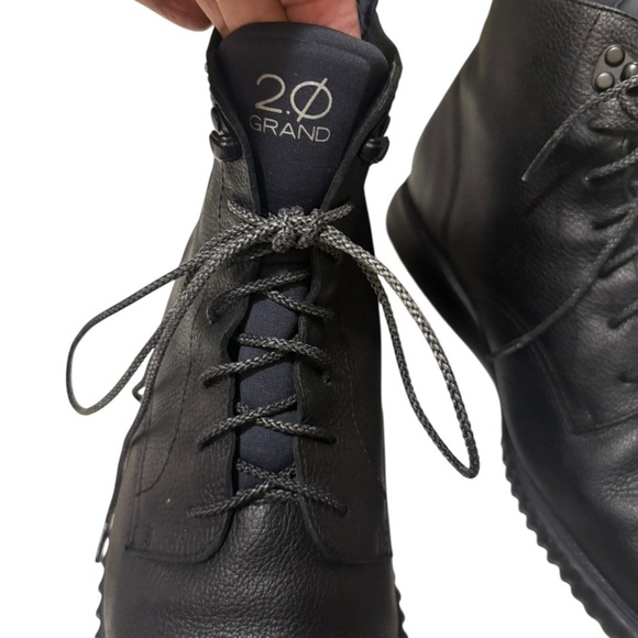 Cole Haan Black pure Leather Lace-Up Boots main image 13